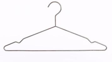 clothes hangers with white background photo