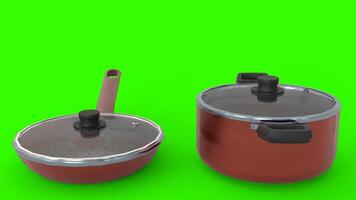 cooking utensils with green background photo