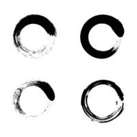 Grunge circle shapes. Grunge set collection. isolated background vector