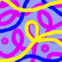 abstract pattern strokes. Creative dynamic texture with scribble brush strokes, vibrant circles. Endless background design, repeating print for modern trendy textiles, wraps. vector