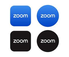 Zoom Logo In Square And Round Background vector