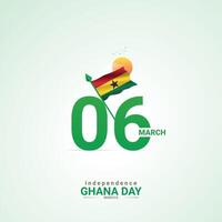 Unity, Freedom, Progress Happy Independence Day, Ghana vector