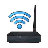 Illustration of wifi router vector