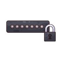 Illustration of Secure Password vector