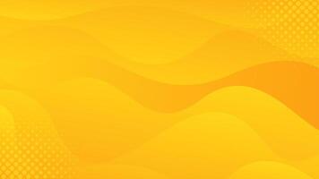 Abstract yellow fluid wave background with halftone vector