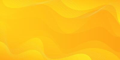 Abstract yellow fluid wave background, modern dynamic wallpaper vector