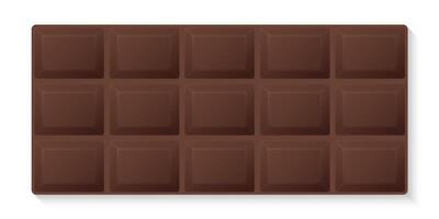 Chocolate bar rectangle shape isolated graphic illustration. vector