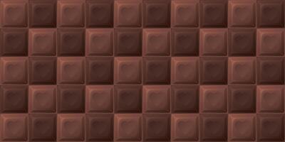 Dark and milk chocolate bar with heart shaped seamless checkered pattern background graphic illustration. Gift wrapping paper Valentine's day concept. vector