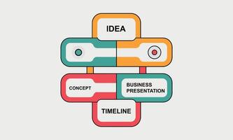 A streamlined infographic featuring a design of a timeline. vector