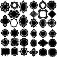 Black Shape icon sets vector