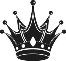 Elegant Ornamental Black Crown Design vector