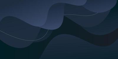 Dark grey dynamic abstract background with shadow, mixed wavy lines and simple design. Creative premium gradient. Smart business design 3D cover. Eps10 vector