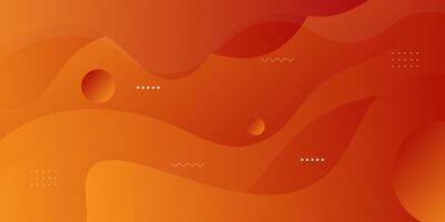 Modern wavy orange textured background design in 3D style with dynamic orange color. EPS10 vector