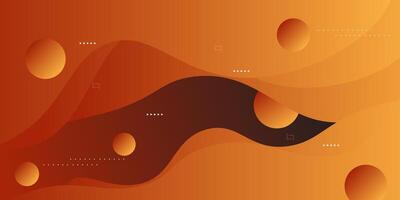 Modern dynamic orange textured background design in 3D style with wavy orange color. EPS10 vector