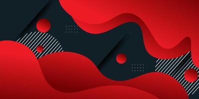 Bright red abstract background with simple wavy and circle shapes. Fresh and colorful red design. Popular and modern with 3d shadow concept. Eps10 vector