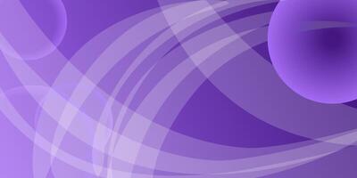 Abstract banner wave design on bright purple background with white lines and shapes. Colorful purple background for text. Eps10 vector