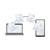 Illustration of Secure File Transfer vector