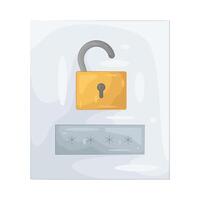 Illustration of open password vector