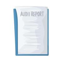 Illustration of audit report vector