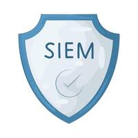 Illustration of Security Information and Event Management vector