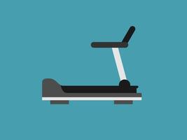 The image shows a treadmill against a blue background vector