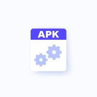 apk file icon for apps and web, vector