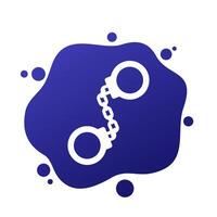 Handcuffs icon for web vector