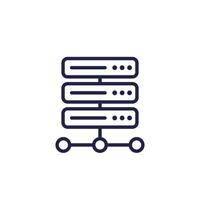 server, hosting line icon, vector