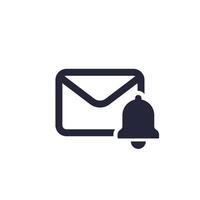 mail notification icon, pictogram on white vector