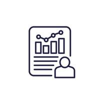 user metrics or data line icon vector