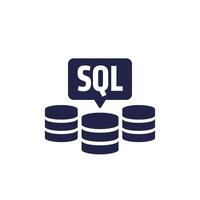 SQL icon, Structured Query Language vector