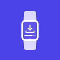 Download app icon with a smart watch vector