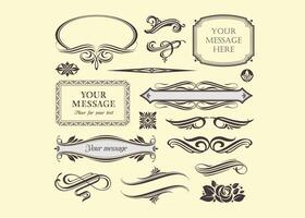 Set of Ribbons and banner. Frame. Banner illustration. Set of banner. Set of scroll ribbon, vintage. blank. Ribbons collection. Ribbon banner. Ribbons and banners. Flat ribbons. vector