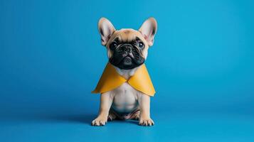 Cute French Bulldog Puppy with Fawn Coat and Black Nose photo