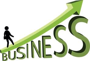 Business growth chart vector