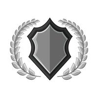 Elegant Shield with Laurel vector