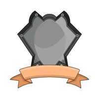 Shield with Stylish Ribbon illustration vector