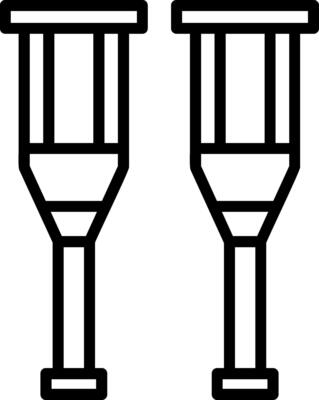 Crutches Line Icon