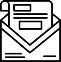 Newsletter Line Icon vector