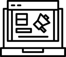 Website Ads Line Icon vector