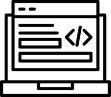 Web Programming Line Icon vector