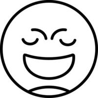 Relieved Face Line Icon vector