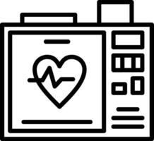 Heart Monitoring Line Icon vector