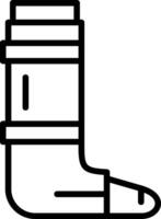 Broken Leg Line Icon vector