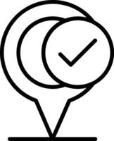 Arrived Destination Line Icon vector