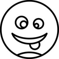 Zany Face Line Icon vector