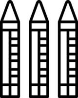 Crayons Line Icon vector