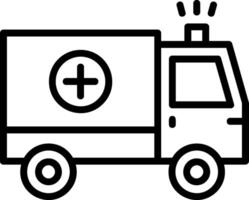 Ambulance Line Icon vector