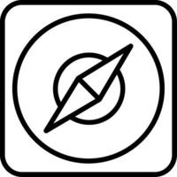 Compass App Line Icon vector