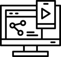 Sharing Content Line Icon vector
